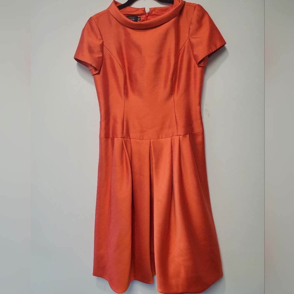 Rickie Freeman Teri John Vintage Style Pleated Dress sz 4